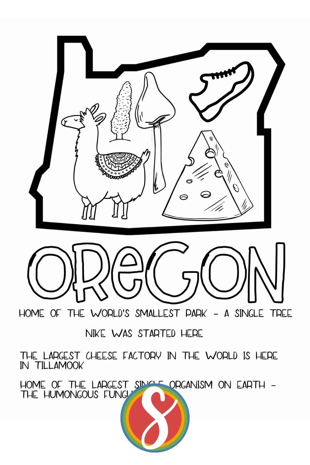 Free oregon coloring pages â stevie doodles