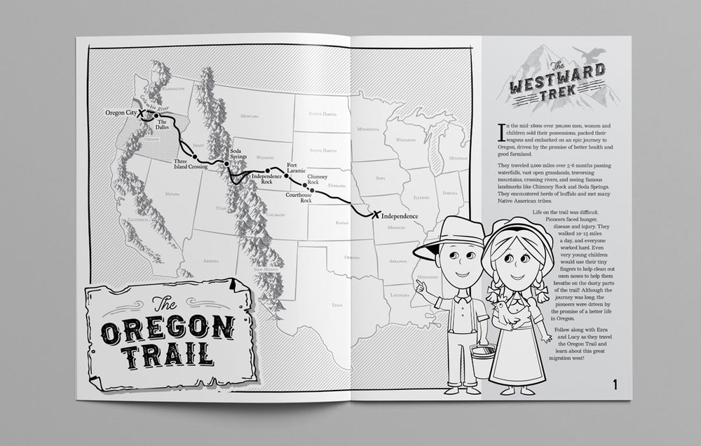 Oregon trail coloring activity book â