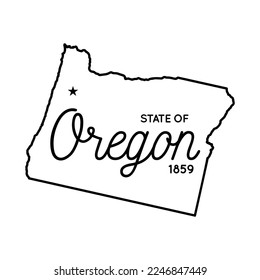 Oregon map retro over royalty