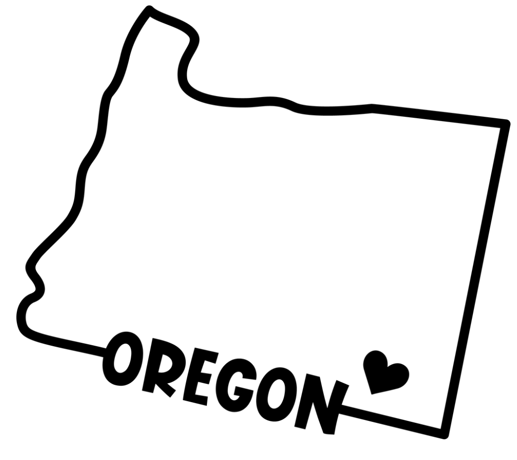 Oregon state outline decal