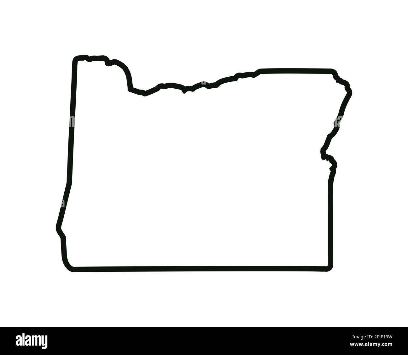 Oregon state map us state map oregon outline symbol vector illustration stock vector image art