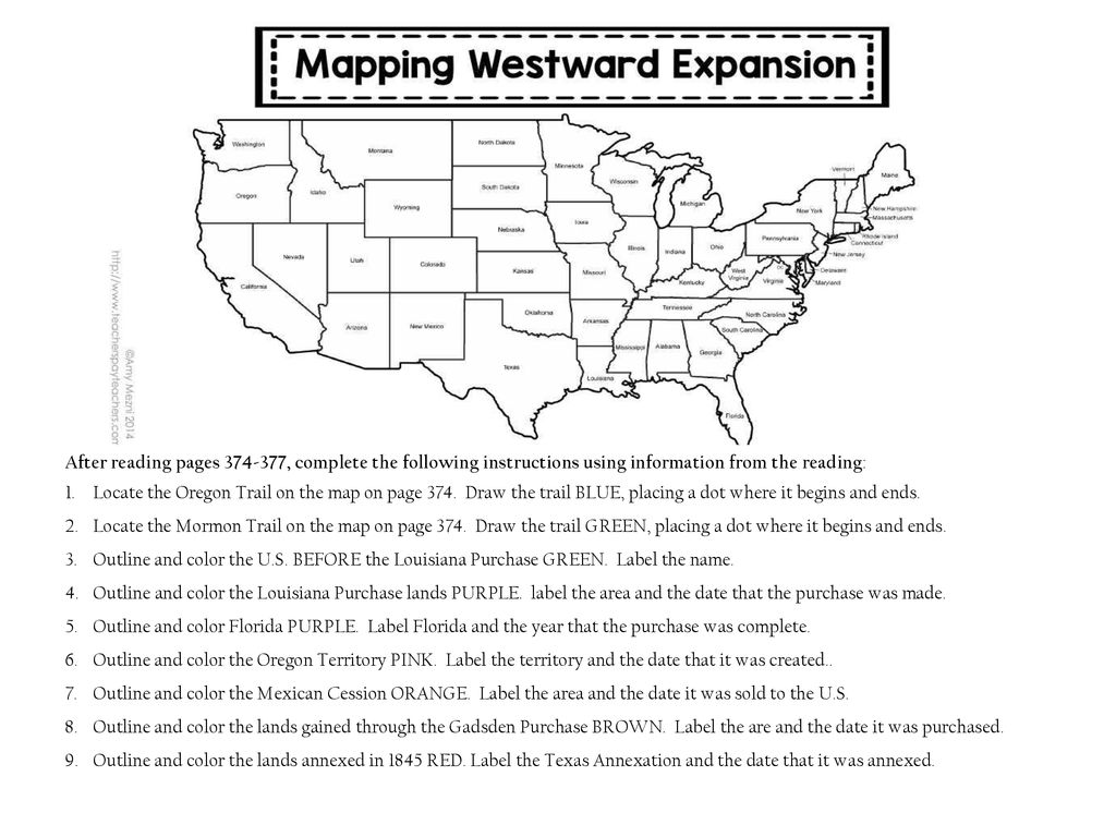 After reading pages plete the following instructions using information from the reading locate the oregon trail on the map on page draw