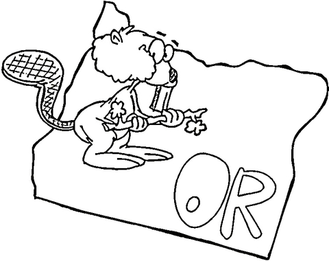 Oregon map coloring page free printable coloring pages