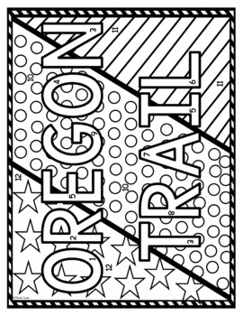 Oregon trail color by number reading passage and text marking
