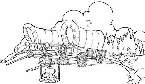 Oregon trail wagon drawing at getdrawings free download sketch template coloring pages mormon pioneers pioneer crafts