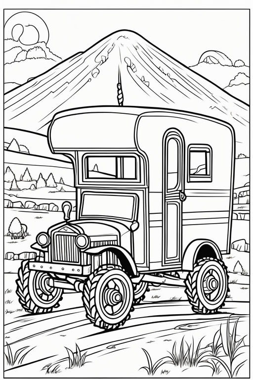 Detailed coloring book page