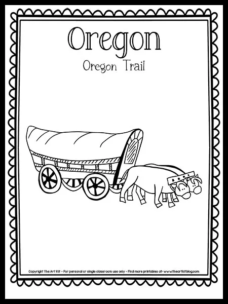 Oregon trail coloring page free printable â the art kit