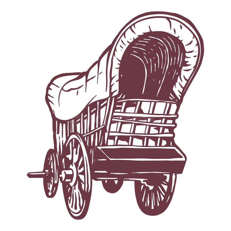 Covered wagon doodle stock illustrations â covered wagon doodle stock illustrations vectors clipart