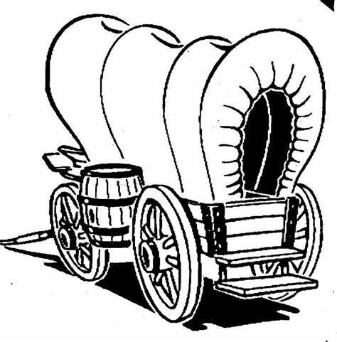 Conestoga wagon drawing at getdrawings free download sketch template coloring pages western clip art covered wagon