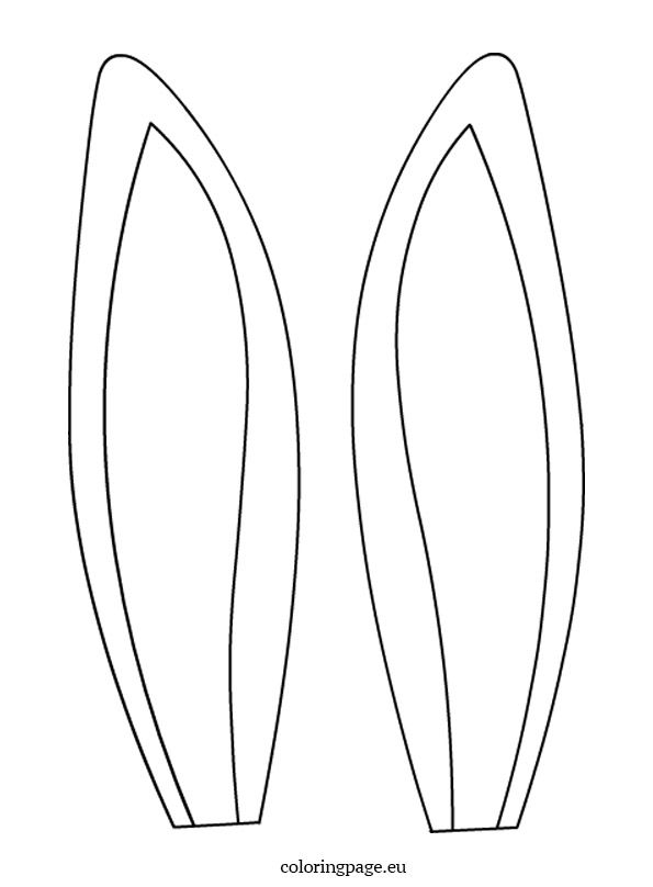 Hare ears template coloring page easter bunny ears template hares ear easter bunny template