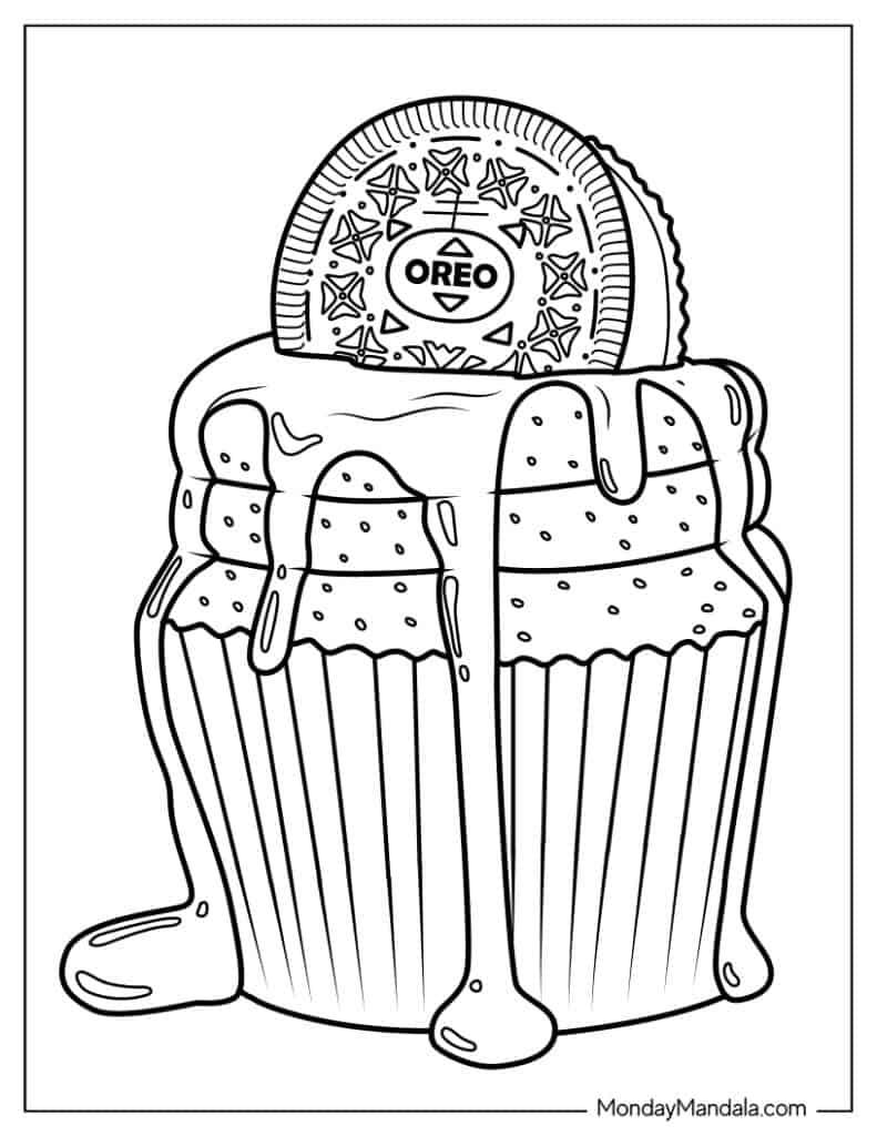 Cupcake coloring pages free pdf printables