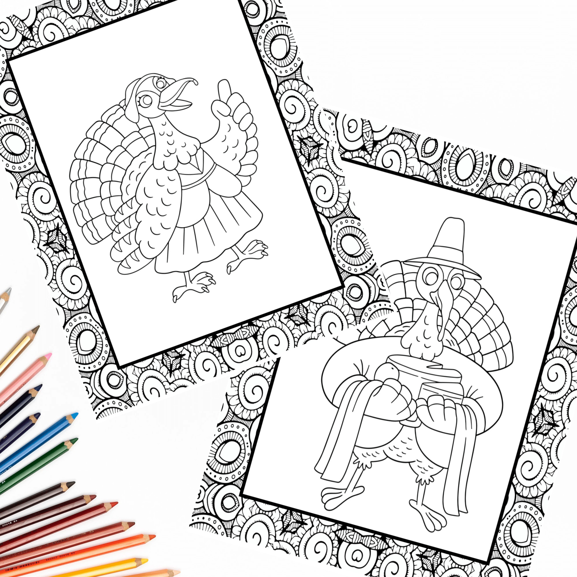 Printable thanksgiving coloring pages adorable turkey coloring pages