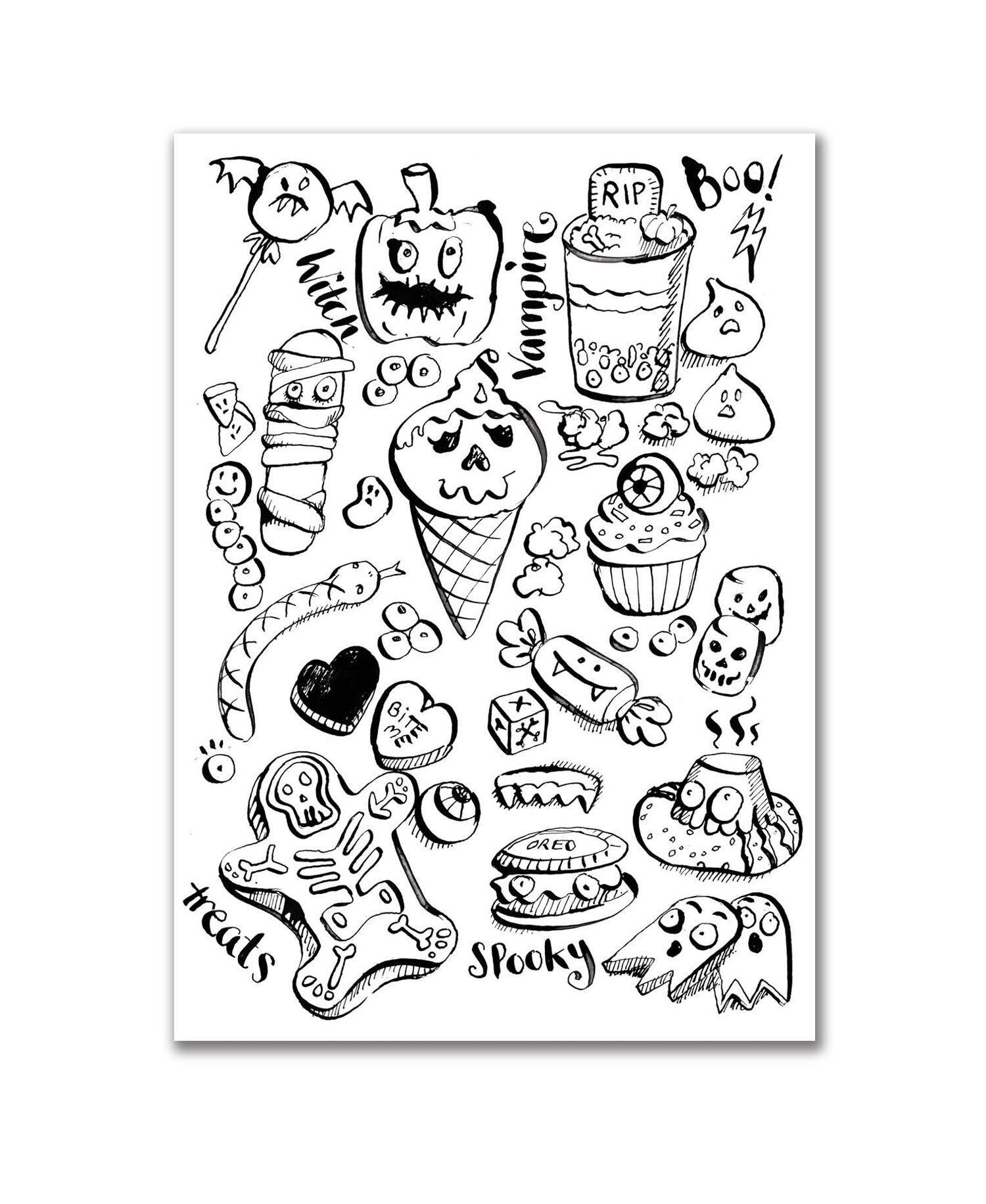 Happy halloween fun colouring pages pack â kassi isaac