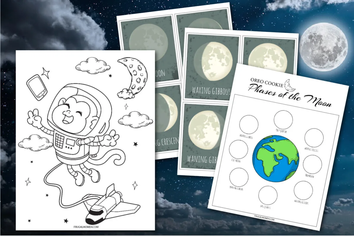 Free printable phases of the moon worksheets