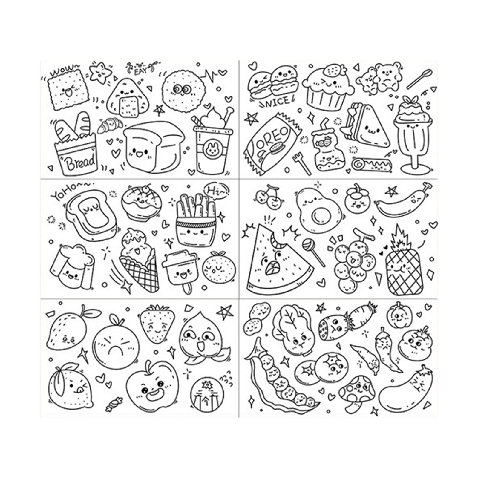 Giant coloring posterïcoloring paper roll for kids sticky drawing paper rollïdinosaurïfoodïdigitalïspace coloring paper rolldiy art drawing x inch