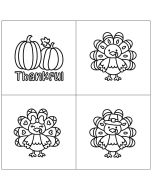 Thanksgiving friends coloring book cookies mesh stencil set