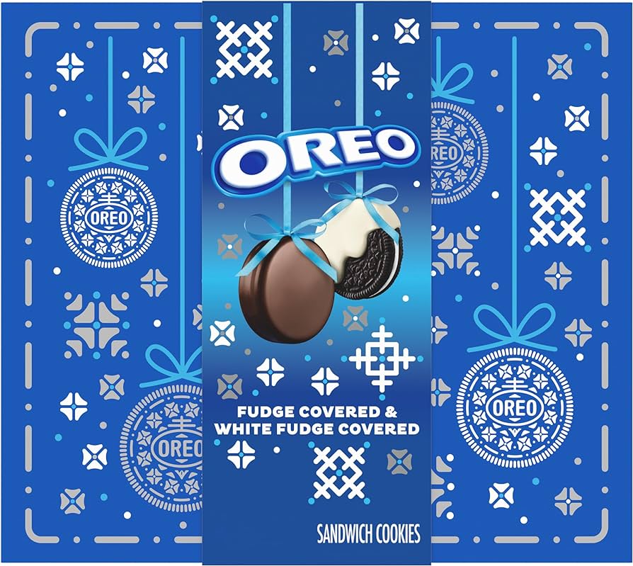 Oreo fudge and white fudge covered chocolate sandwich cookies holiday cookies lb gift box grocery gourmet food