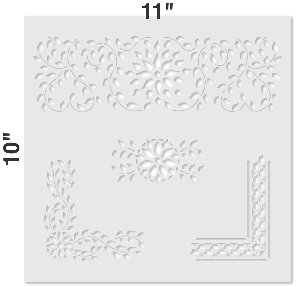 Indian inlay stencil details mil plastic