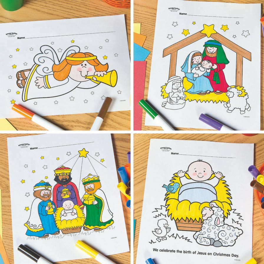 Free christmas sunday school coloring pages