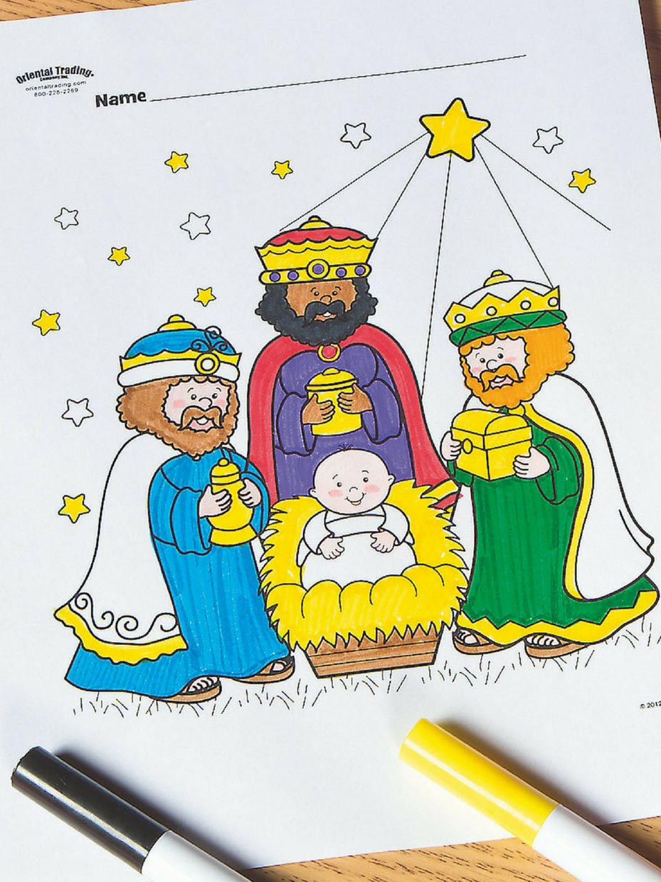 Free christmas sunday school coloring pages