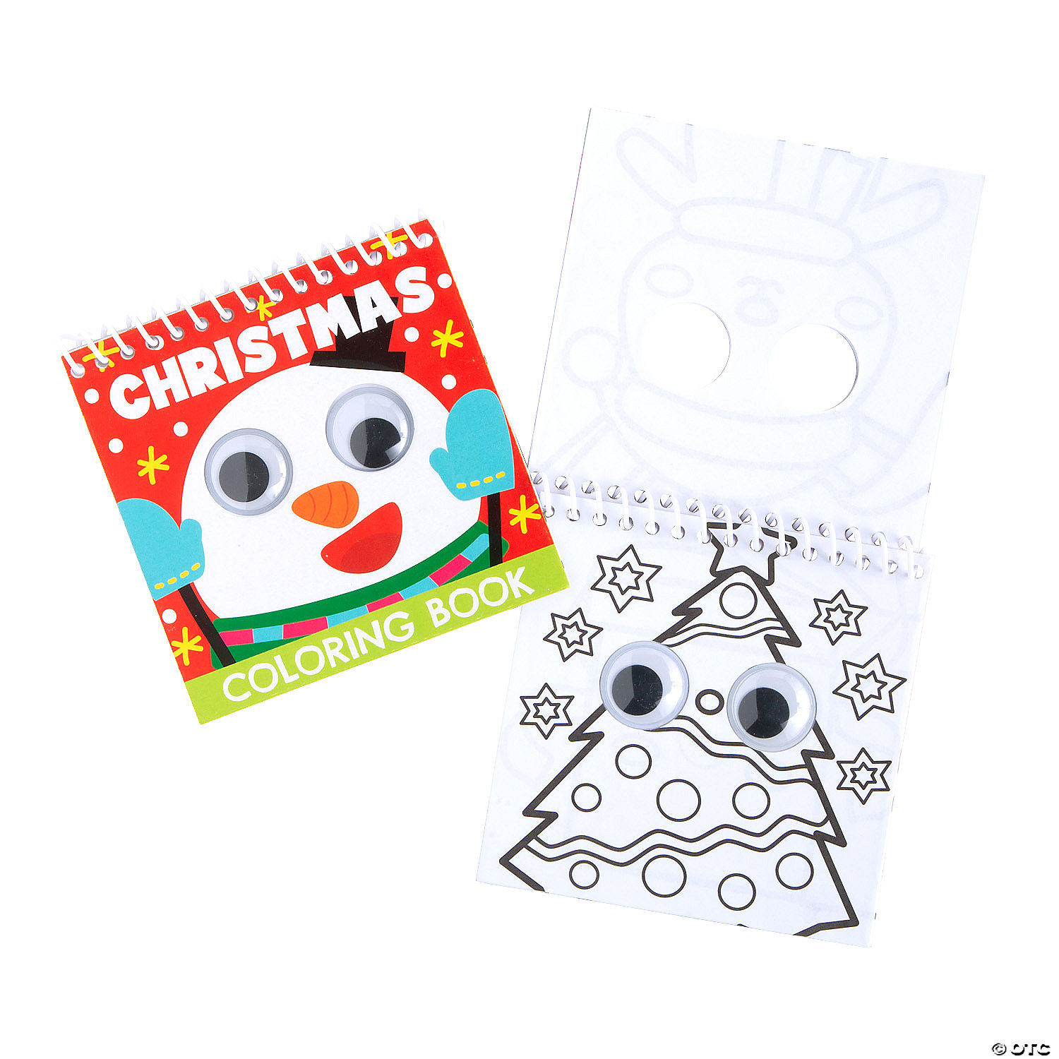 Christmas googly eyes spiral coloring books fun express