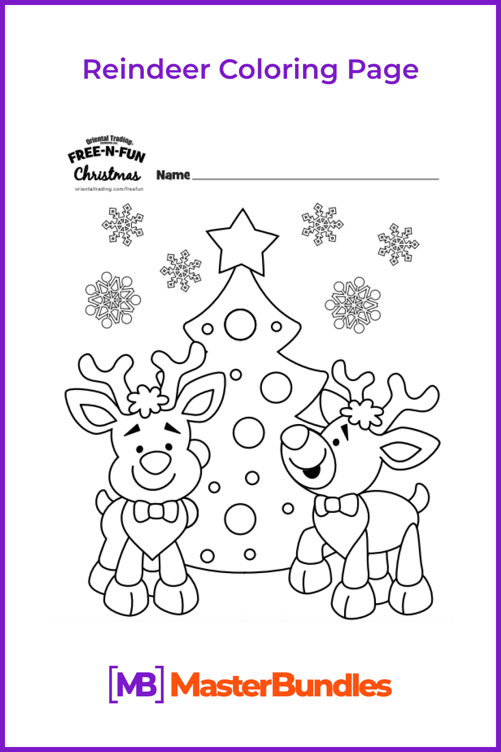 Reindeer free coloring page â