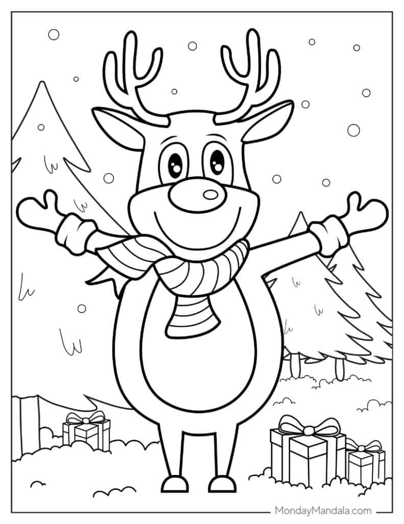 Christmas coloring pages free pdf printables