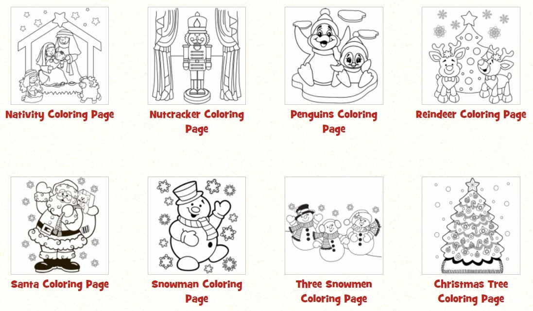 Free printable christmas coloring pages