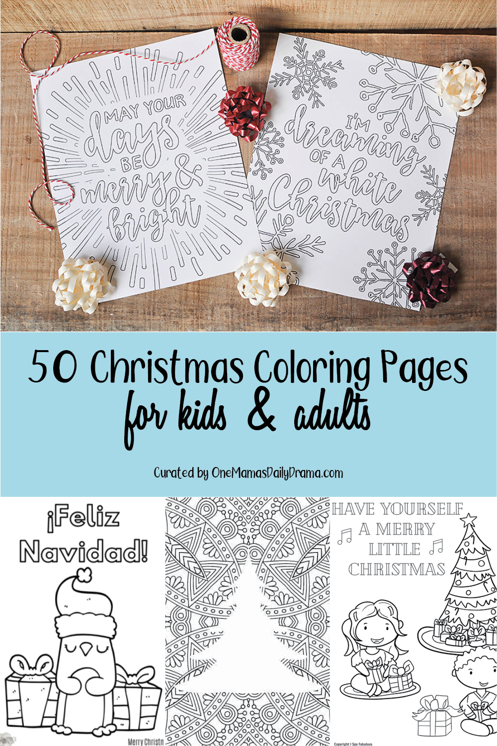 Christmas coloring pages for kids and adults to enjoy all winter long