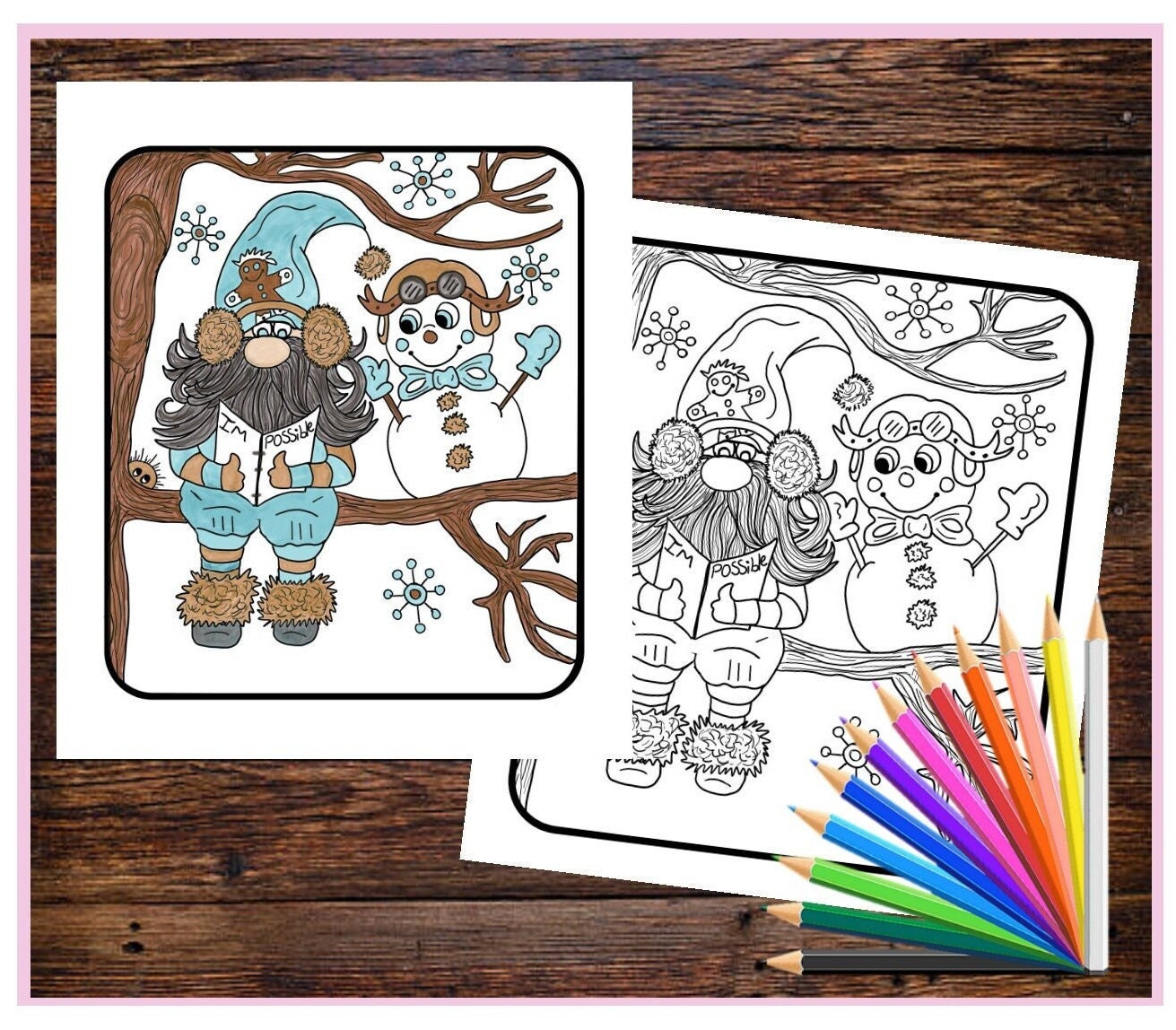 Buy gnome coloring printable coloring page of the impossible gnome online in india