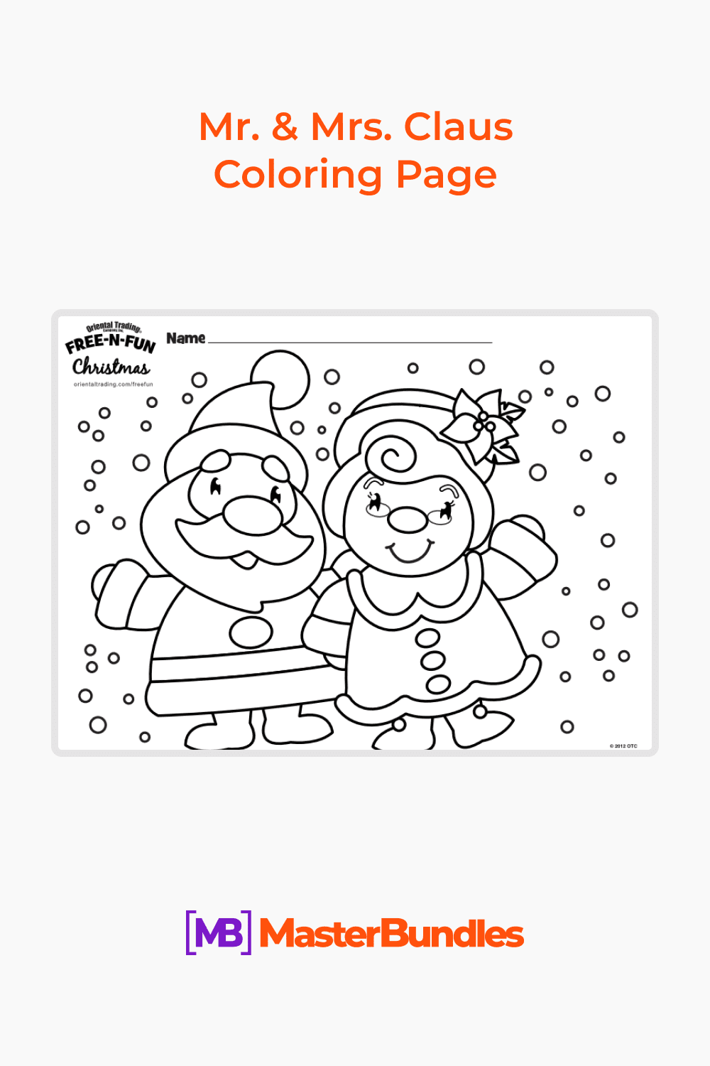 Mr mrs claus free coloring page â