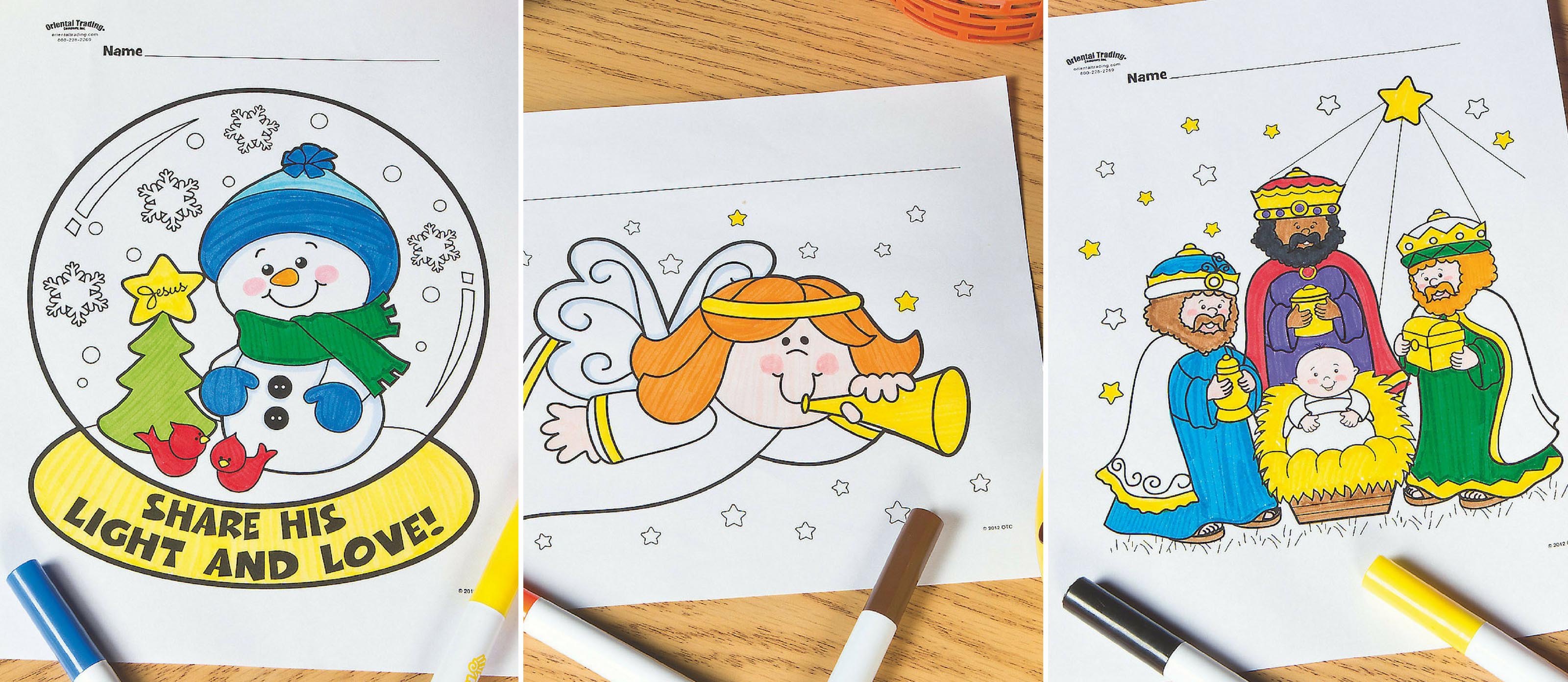 Free christmas sunday school coloring pages