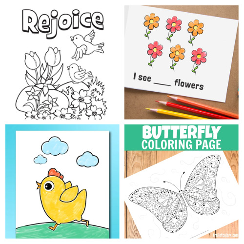 Free printable spring coloring pages