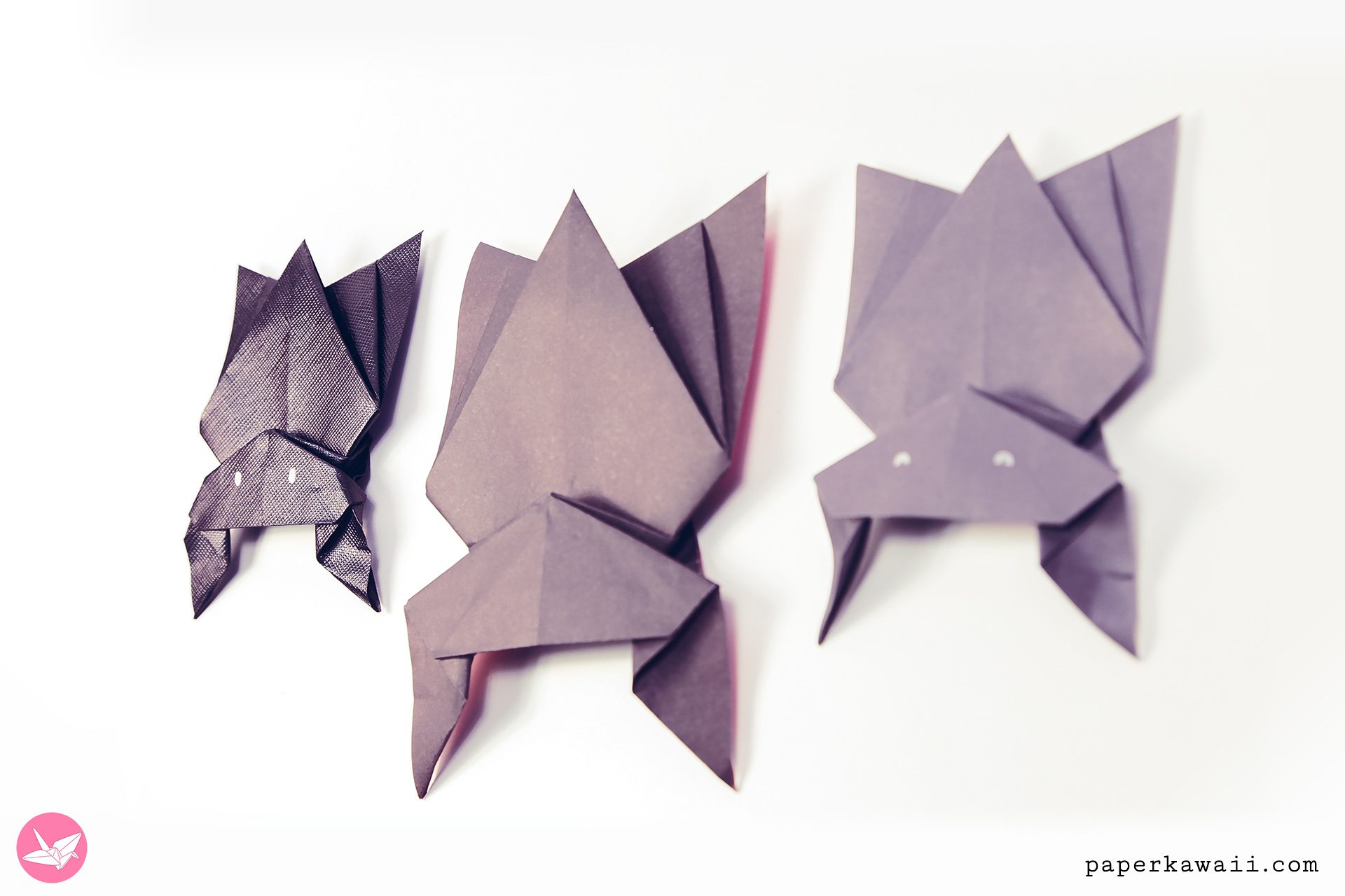 Hanging origami bat for halloween