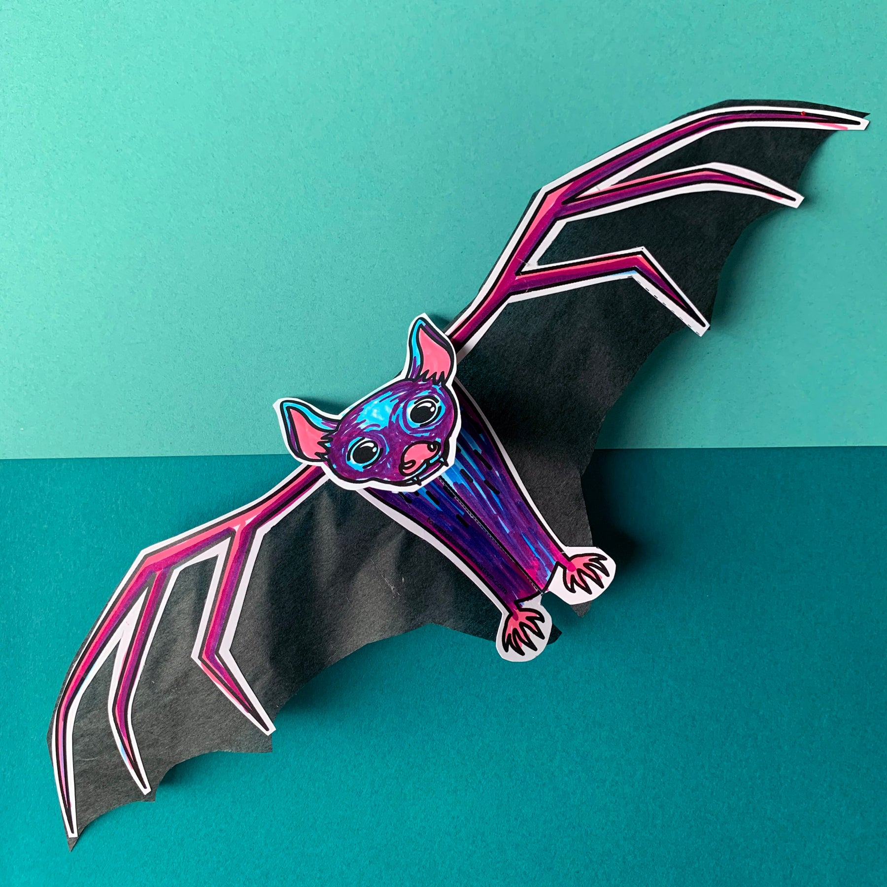 Printable flying bat craft â