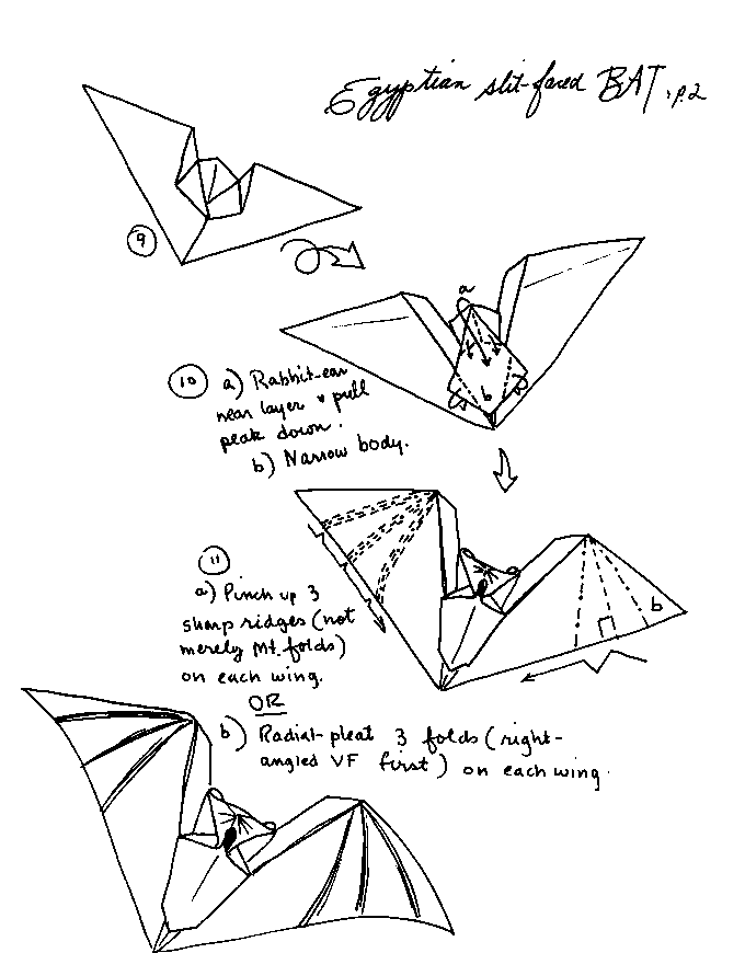 Origami bats halloween themed origami diagram pumpkins witches