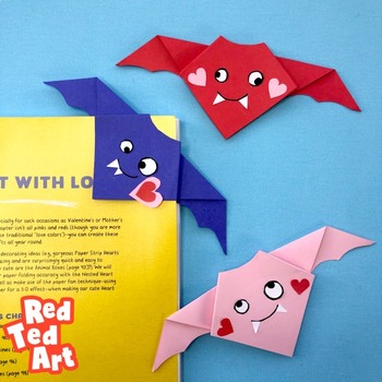 Valentines origami bat