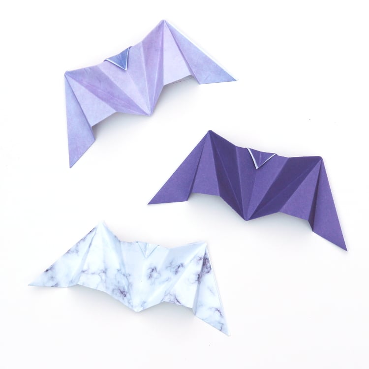 How to make origami bats