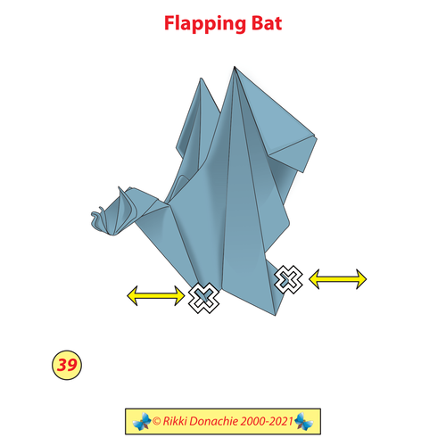 Origami flapping bat