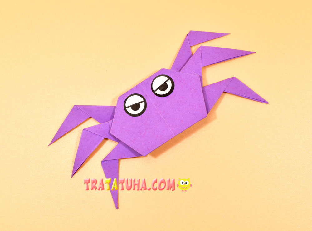 Origami spider â step by step instruction