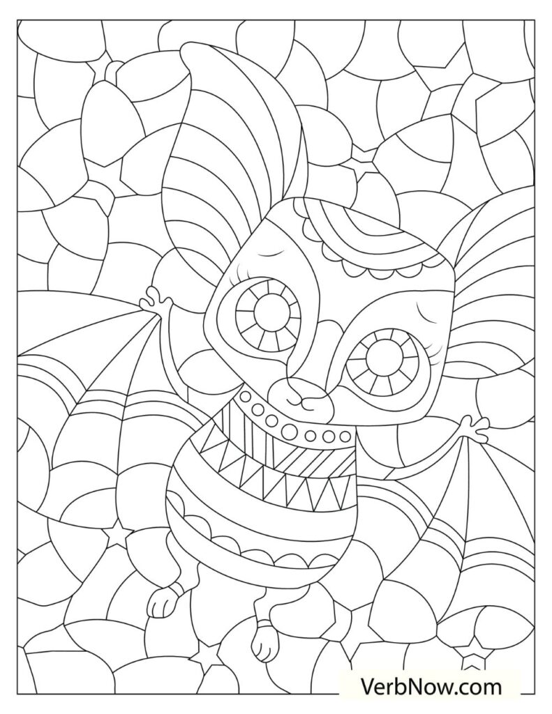 Free bats coloring pages for download printable pdf