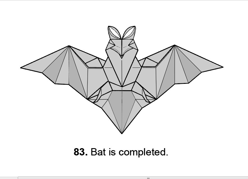 Step by step instructions for origami bat by damian malicki