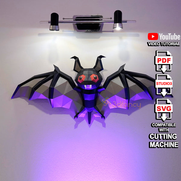 Bat papercraft pdf svg template â