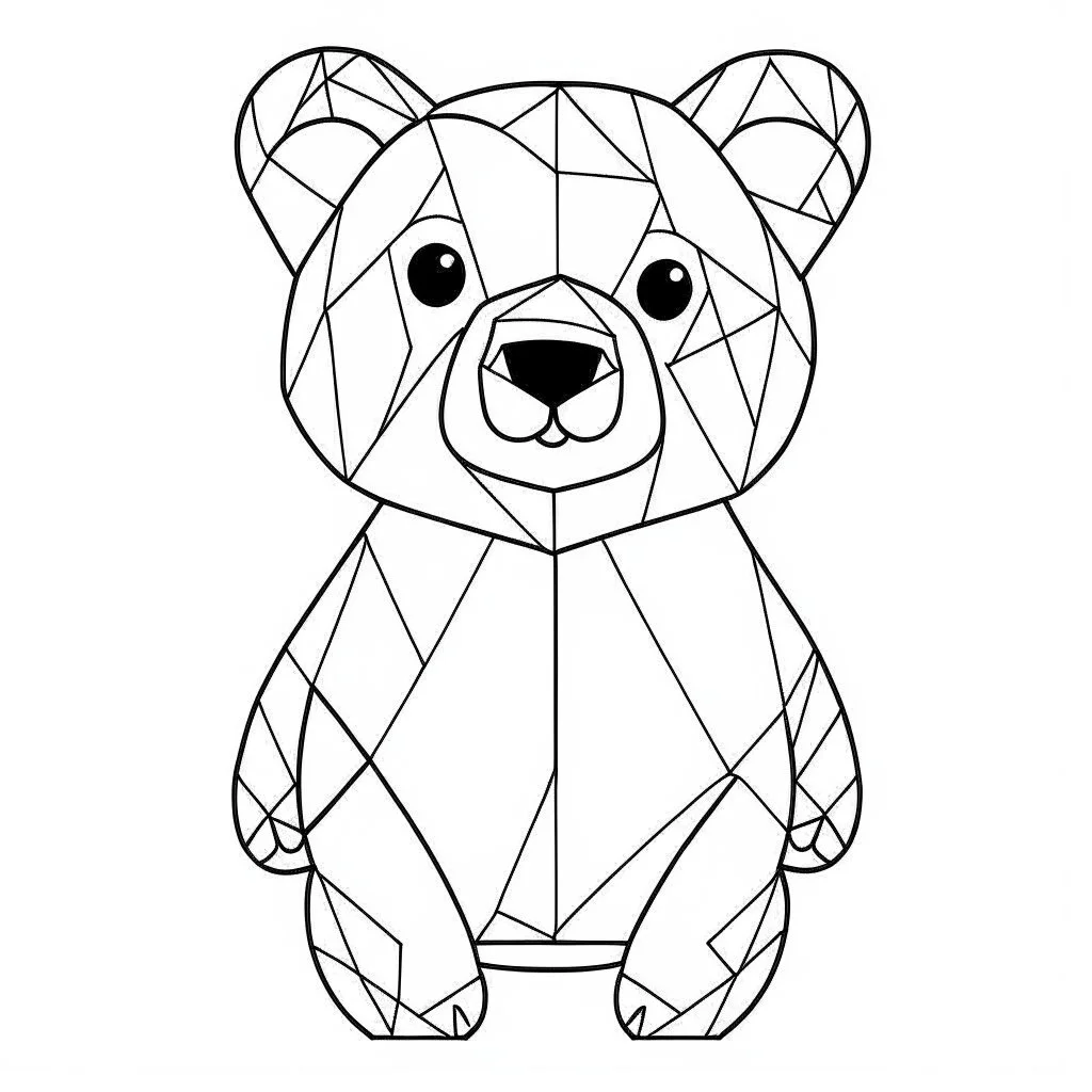 Black and white outline art only for cute coloring malek