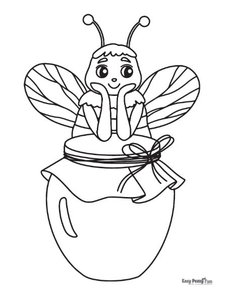 Printable bee coloring pages â cute sheets