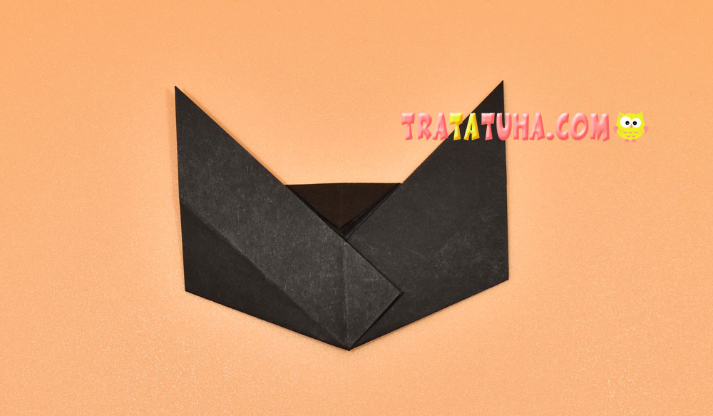 Origami black cat â step by step with a photo