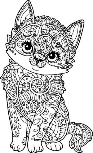 Cat coloring pages pdf