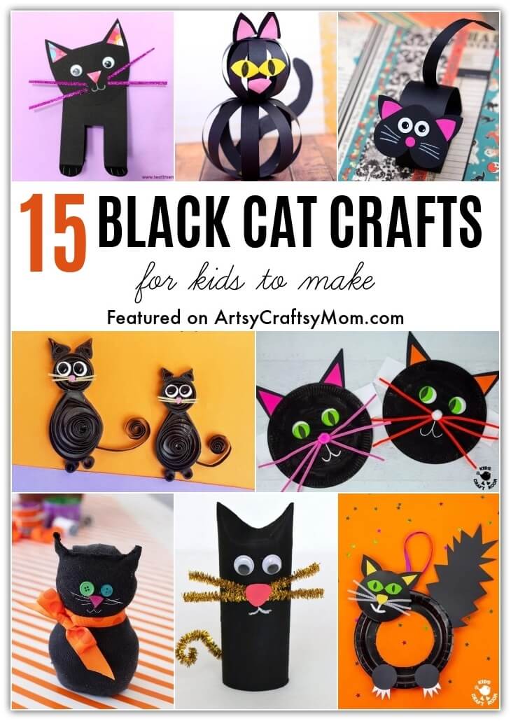 Easy and fun black cat crafts for kids