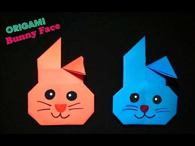 How to make an origami bunny face i origami paper rabbit face tutorial easy instructions