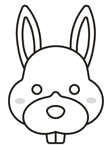 Rabbit face coloring page free printable coloring pages